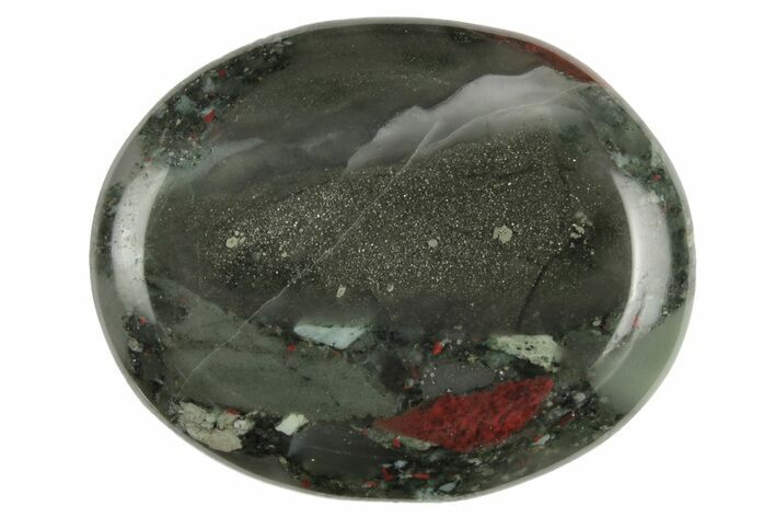 1.9" Polished Bloodstone Worry Stones  - Photo 1